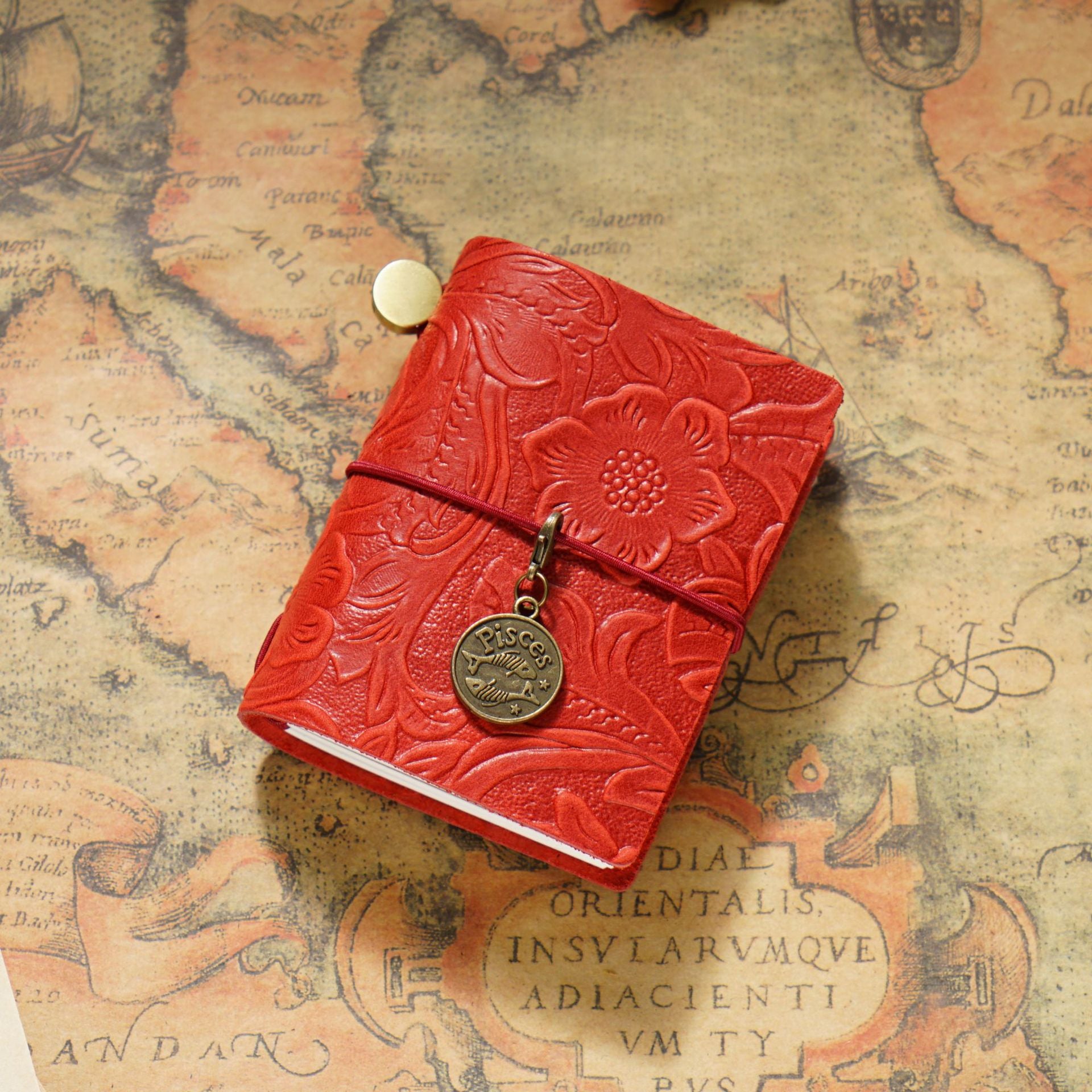 Wholesale Traveler MINI Loose leaf Notebook with Head Layer Real  Leather Pocket Notebook